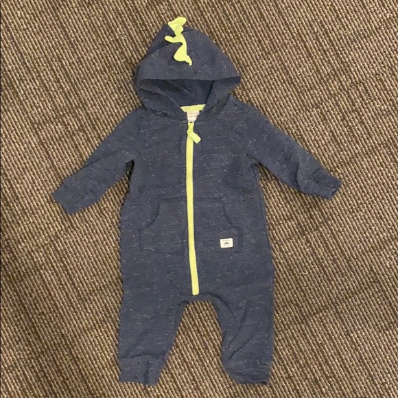 Choose Size Carters Baby Boys Dinosaur Spike Hooded Romper Jumpsuit